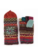 Nepal Jasper Knit Finger Mittens, Nepal