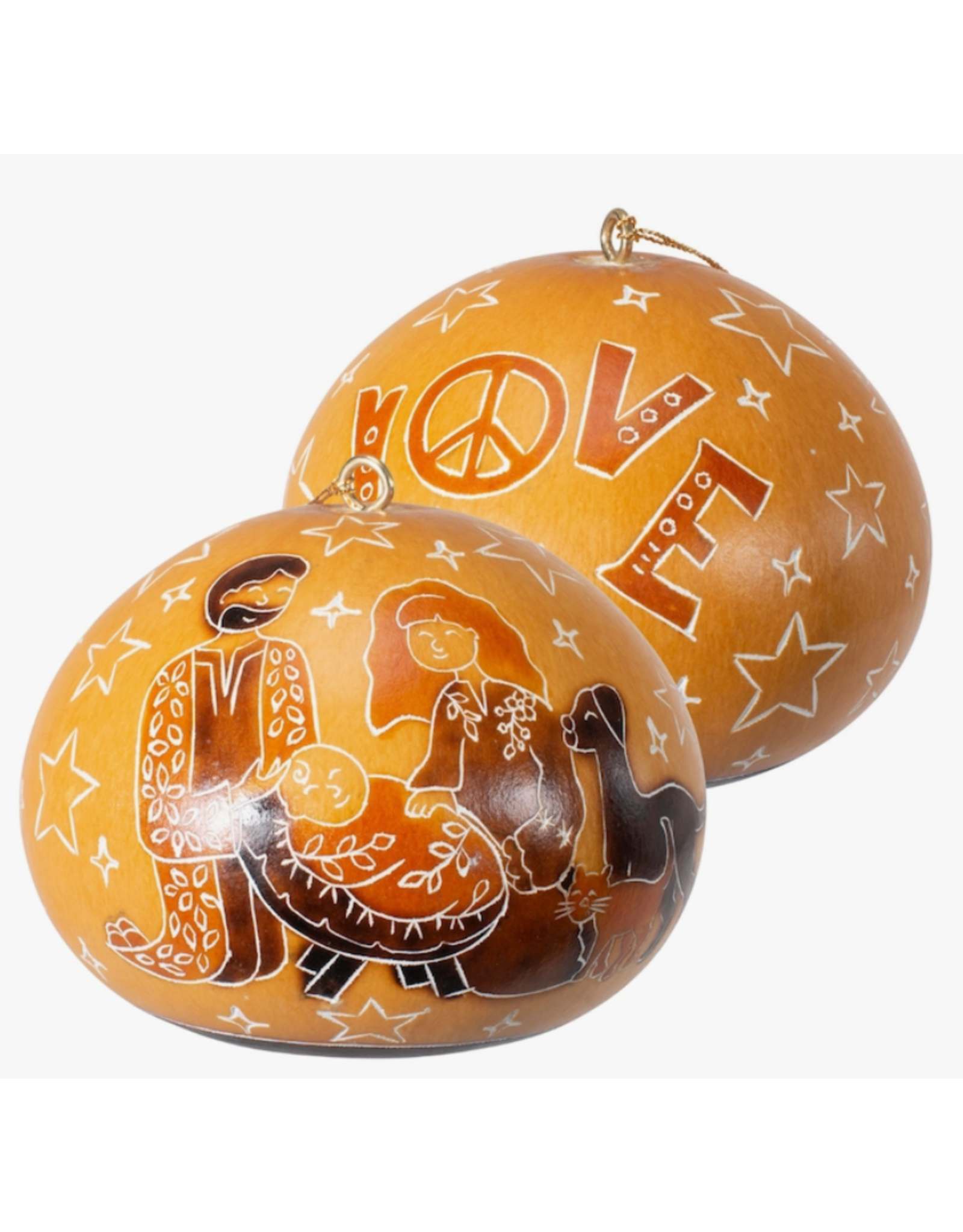 Peru Peace Nativity Gourd Ornament, Peru