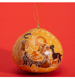 Peru CLEARANCE Peace Nativity Gourd Ornament, Peru