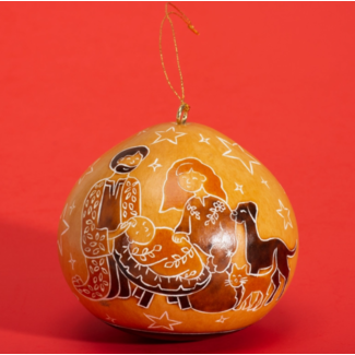 Peru CLEARANCE Peace Nativity Gourd Ornament