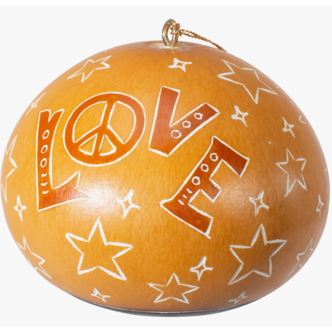 CLEARANCE Peace Nativity Gourd Ornament