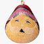 Santa Smile Mini Gourd Ornament