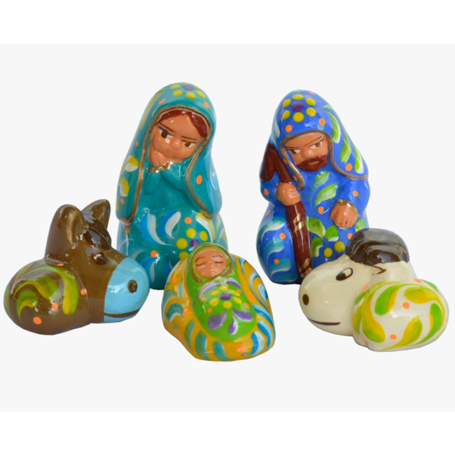 Blue Confetti Nativity