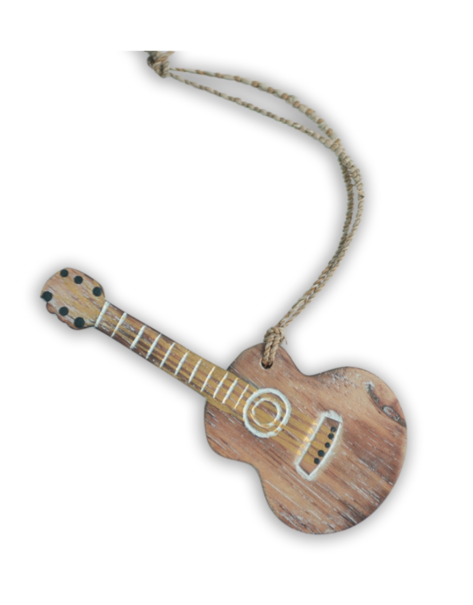 Indonesia Wooden Guitar Ornament, Indonesia