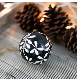 India CLEARANCE Kashmir Black Mistletoe Ornament, India