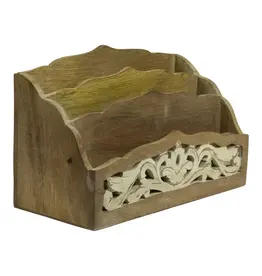 India Ellora Letter Holder in Brown, India