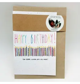 South Africa Birthday Fire Hazard - Growing Paper Card, South Africa