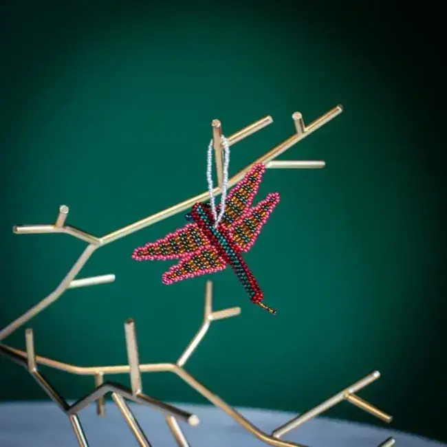 Beaded Dragonfly Ornament