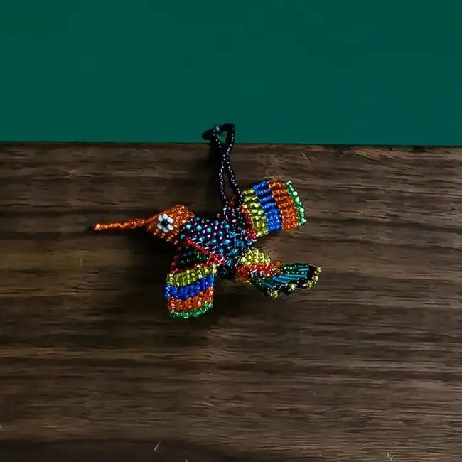 Beaded Hummingbird Ornament - Small