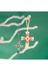 Guatemala CLEARANCE Beaded Cross Ornament, Guatemala