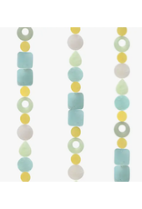 Indonesia Capiz Strand - Aqua Yellow