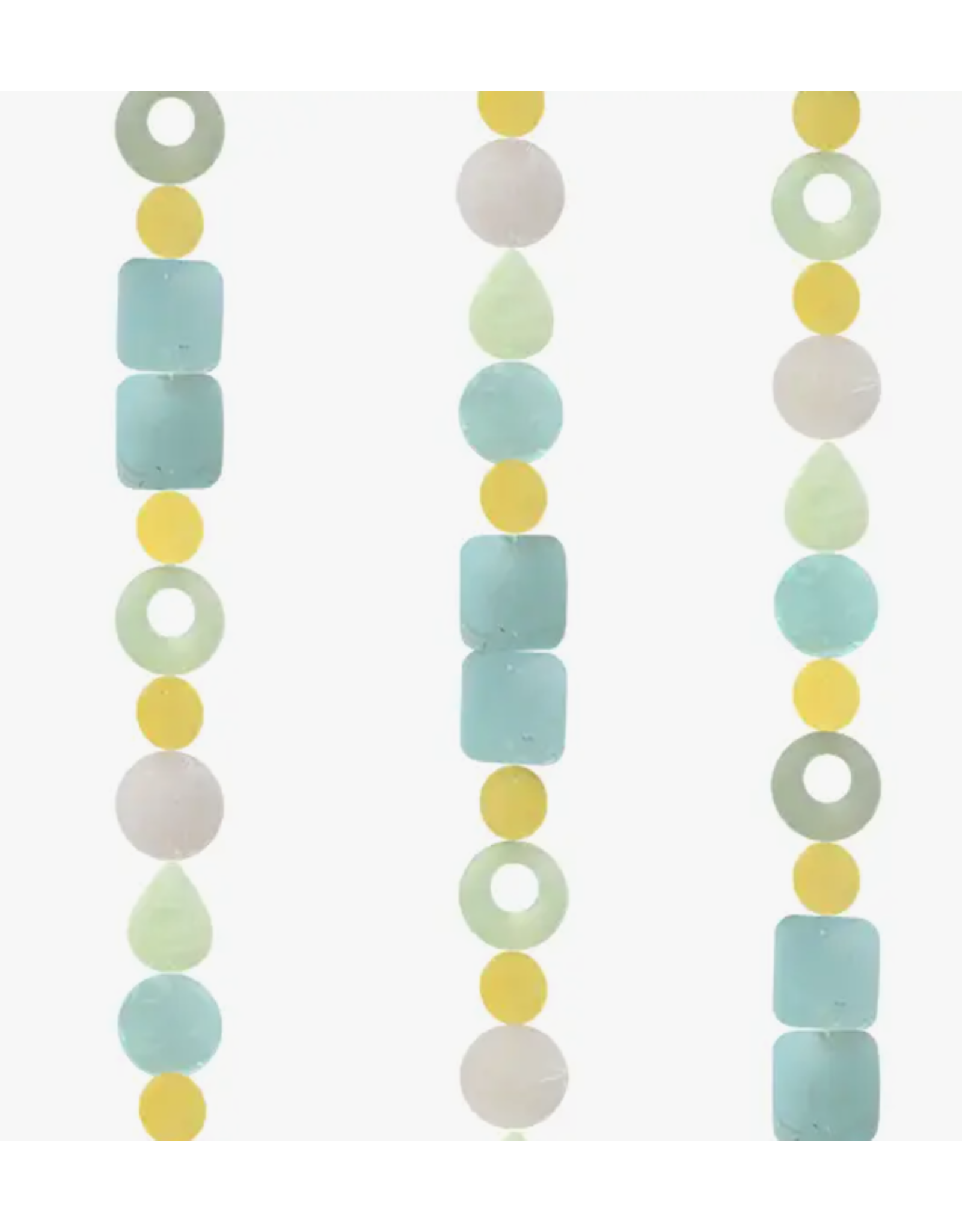Indonesia Capiz Strand - Aqua Yellow