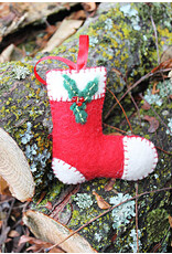 Nepal Felt Stocking Ornament, Nepal