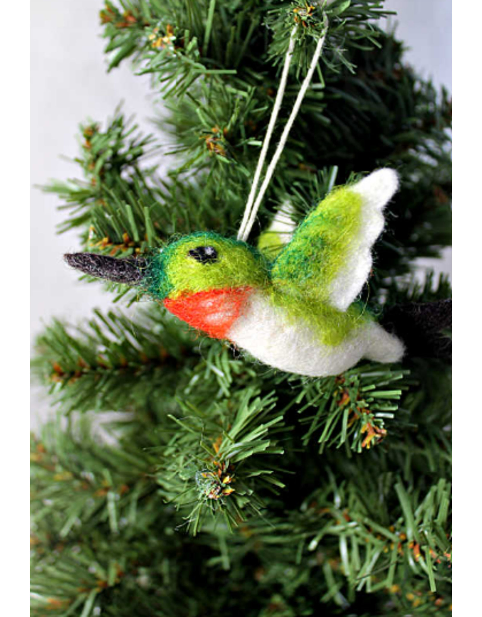 Nepal Felt Hummingbird Ornament, Nepal