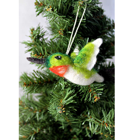 Nepal Felt Hummingbird Ornament, Nepal