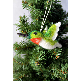 Nepal Felt Hummingbird Ornament Nepal Felt Hummingbird Ornament
