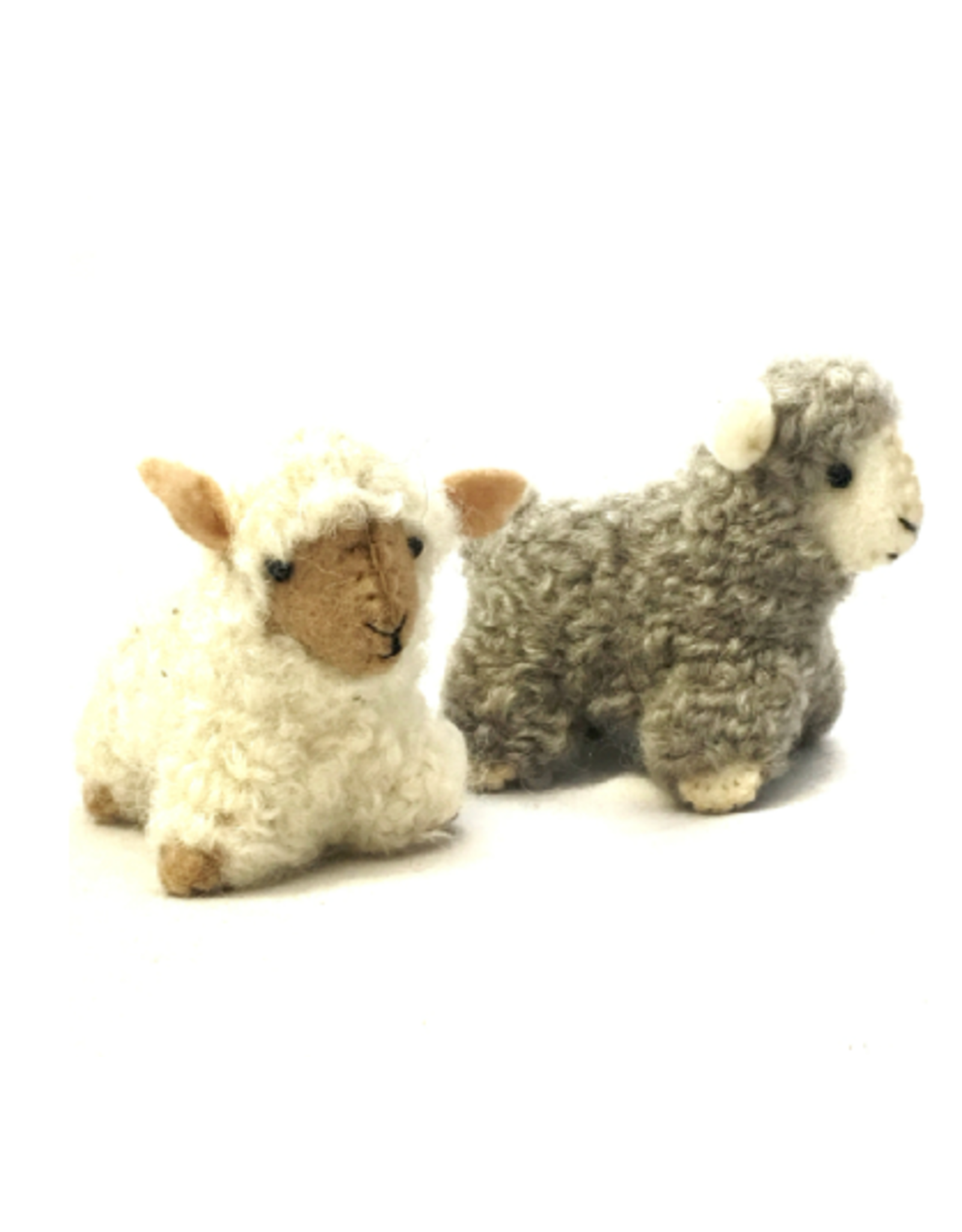 Nepal Felt Natural Sheep Ornament, Nepal