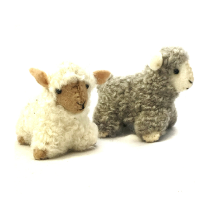 Felt Natural Sheep Ornament