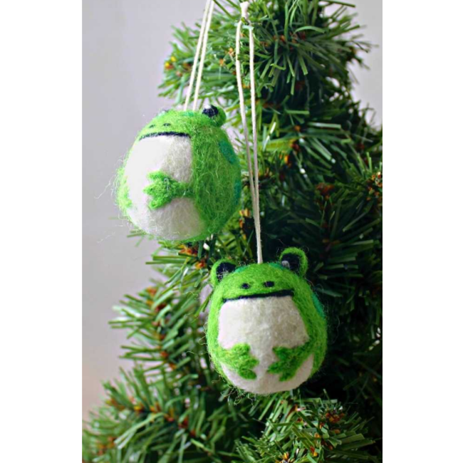 Felt Frog Ornament