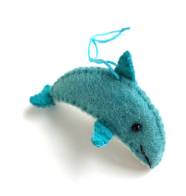 Nepal Felt Dolphin Ornament, Nepal
