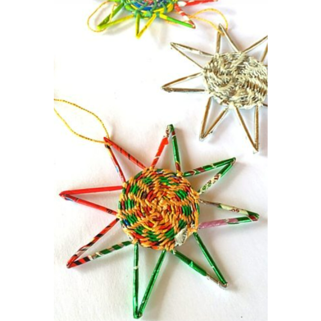 Gum Wrapper Star Ornament