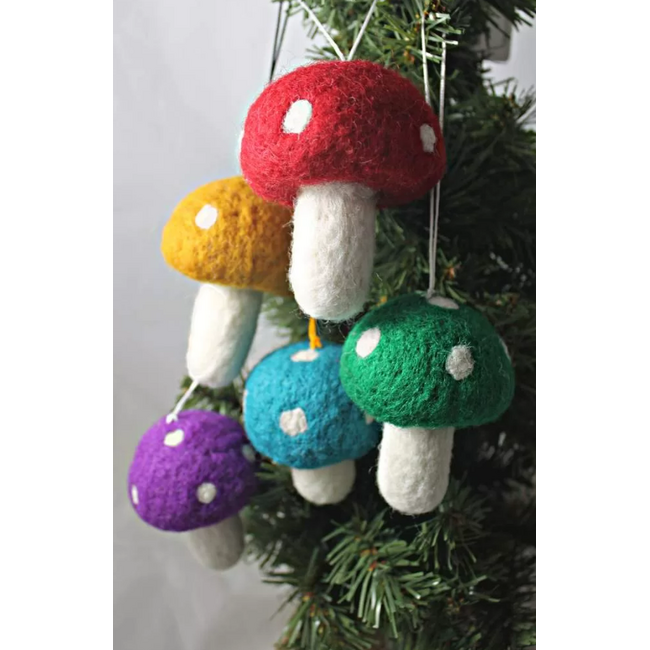 Felt Mushroom Ornament