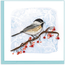Vietnam Quilled Card - Winter Chickadee