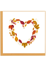 Vietnam Quilled Fall Foliage Heart Card, Vietnam