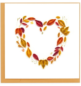 Vietnam Quilled Fall Foliage Heart Card, Vietnam