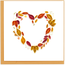 Vietnam Quilled Card - Fall Foliage Heart