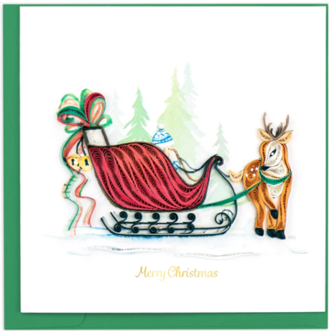Quilled Card - Sleigh Ride