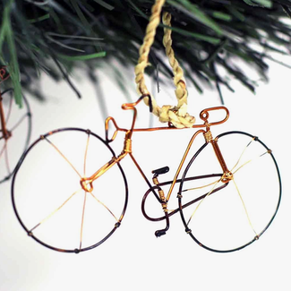 Kenya Recycled Wire Bike Ornament