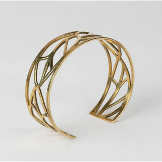 Nepal Cut Leaves Brass Bangle