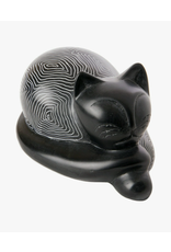 Kenya Black Soapstone Cozy Cat, Kenya