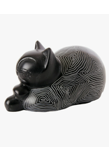 Kenya Black Soapstone Cozy Cat, Kenya