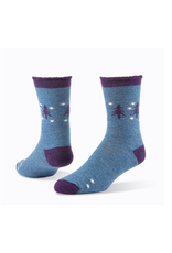 Argentina Wool Snuggle Socks - Forest/Blue