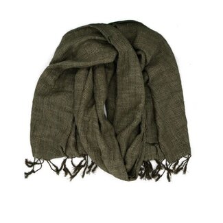 Vietnam Woven Simplicity Scarf - Moss