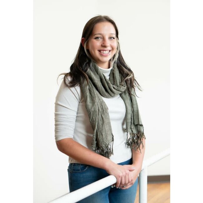 Woven Simplicity Scarf - Moss