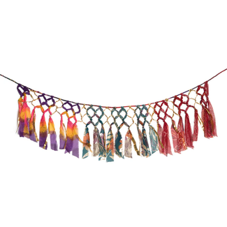 India Upcycled Sari Macrame Bunting India Upcycled Sari Macrame Bunting