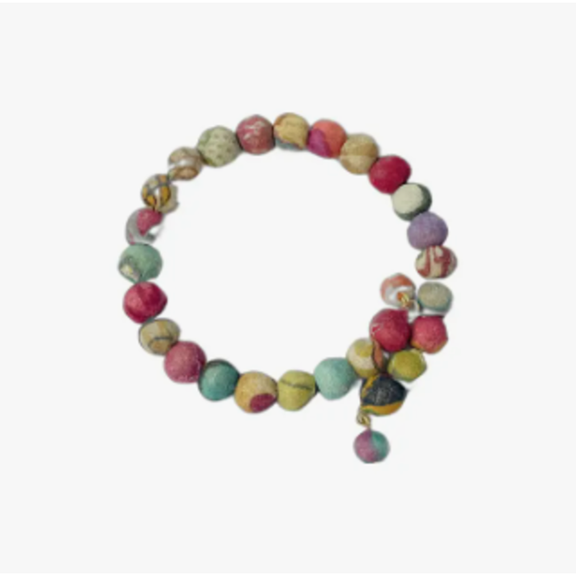 Upcycled Sari Rita Coil Bracelet