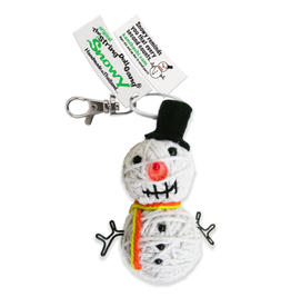 Thailand String Doll Keychain - Snowy the Snowman, Thailand