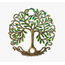 Haiti Cut Metal Steel Drum Wall Art - Green Tree of Life, Painted