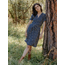 India Katie Wrap Dress in Micro Floral Navy
