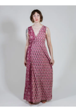 India Bekka Maxi Dress Magenta Vine Floral, India