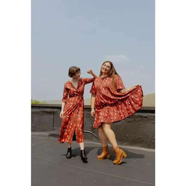 Aditi Wrap Dress in Modern Objects