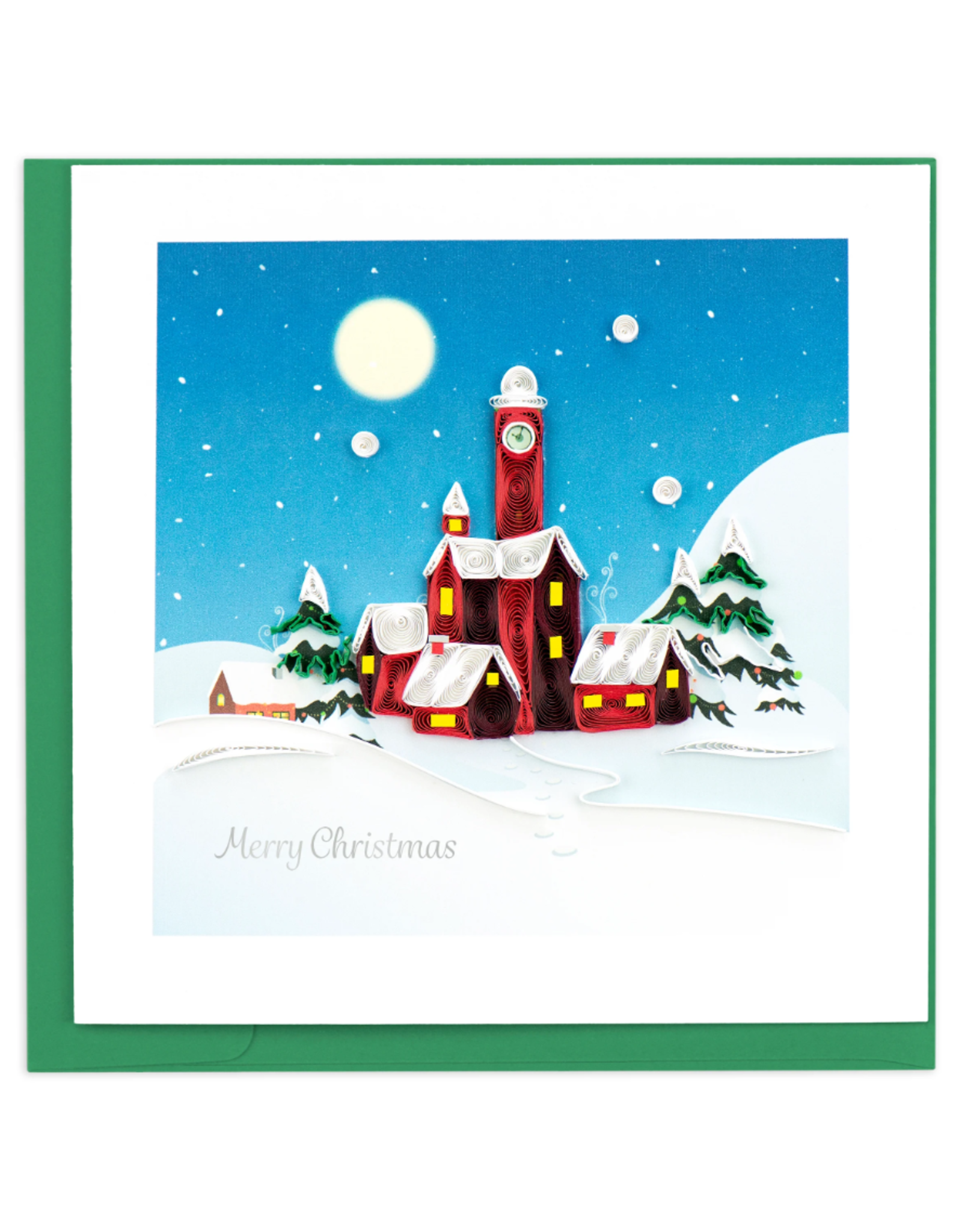 Vietnam Quilled Santa's Village Card, Vietnam