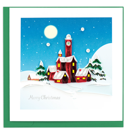 Vietnam Quilled Santa's Village Card, Vietnam