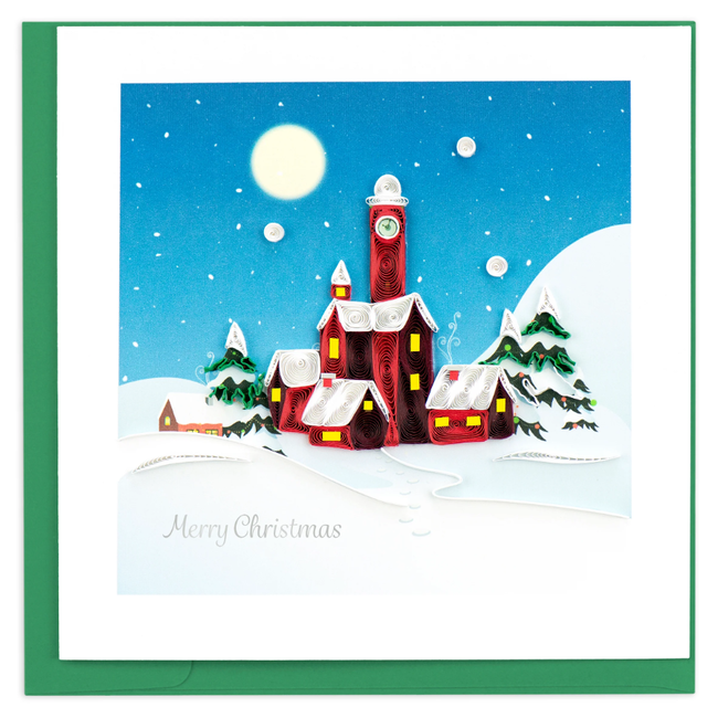 Quilled Card - Santa's Village