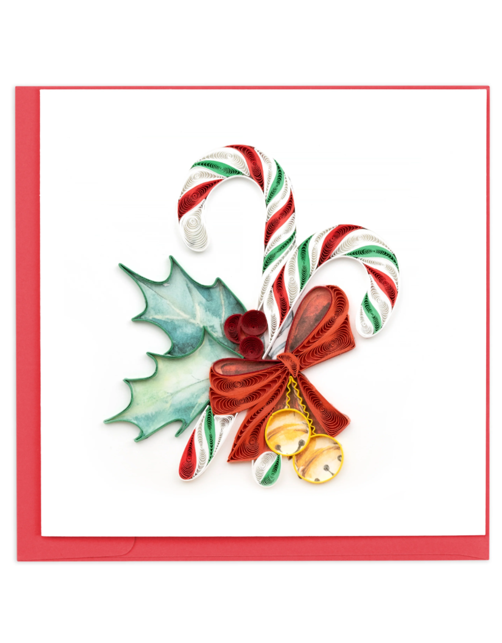 Vietnam Quilled Candy Canes Card, Vietnam