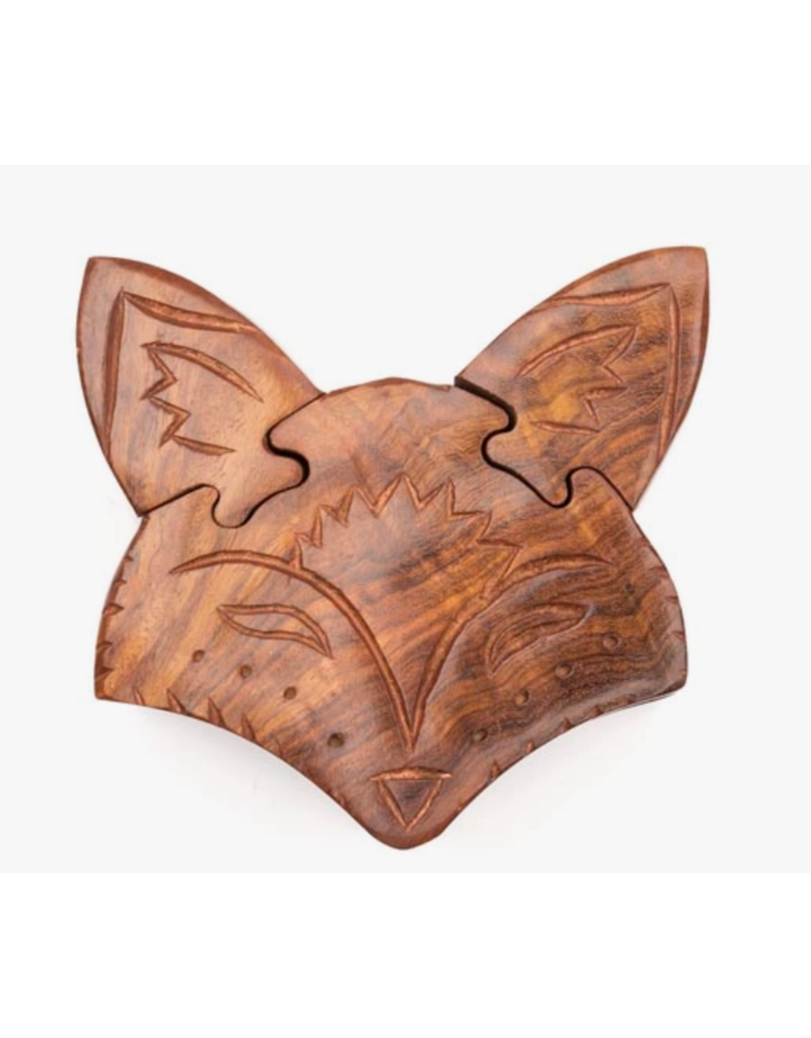 India Fox Face Puzzle Box